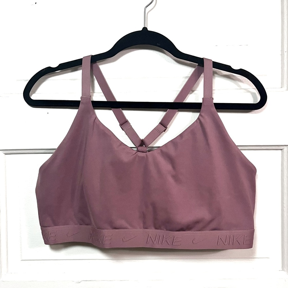 Nike Indy Sports Bra - plus size 1x - Racerback, plum purple
